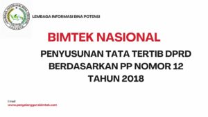 PENYUSUNAN TATA TERTIB DPRD BERDASARKAN PP NOMOR 12 TAHUN 2018
